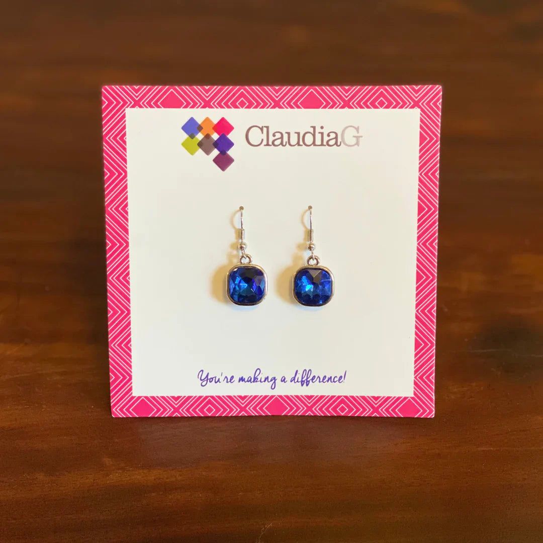 Crystal Cube Earrings