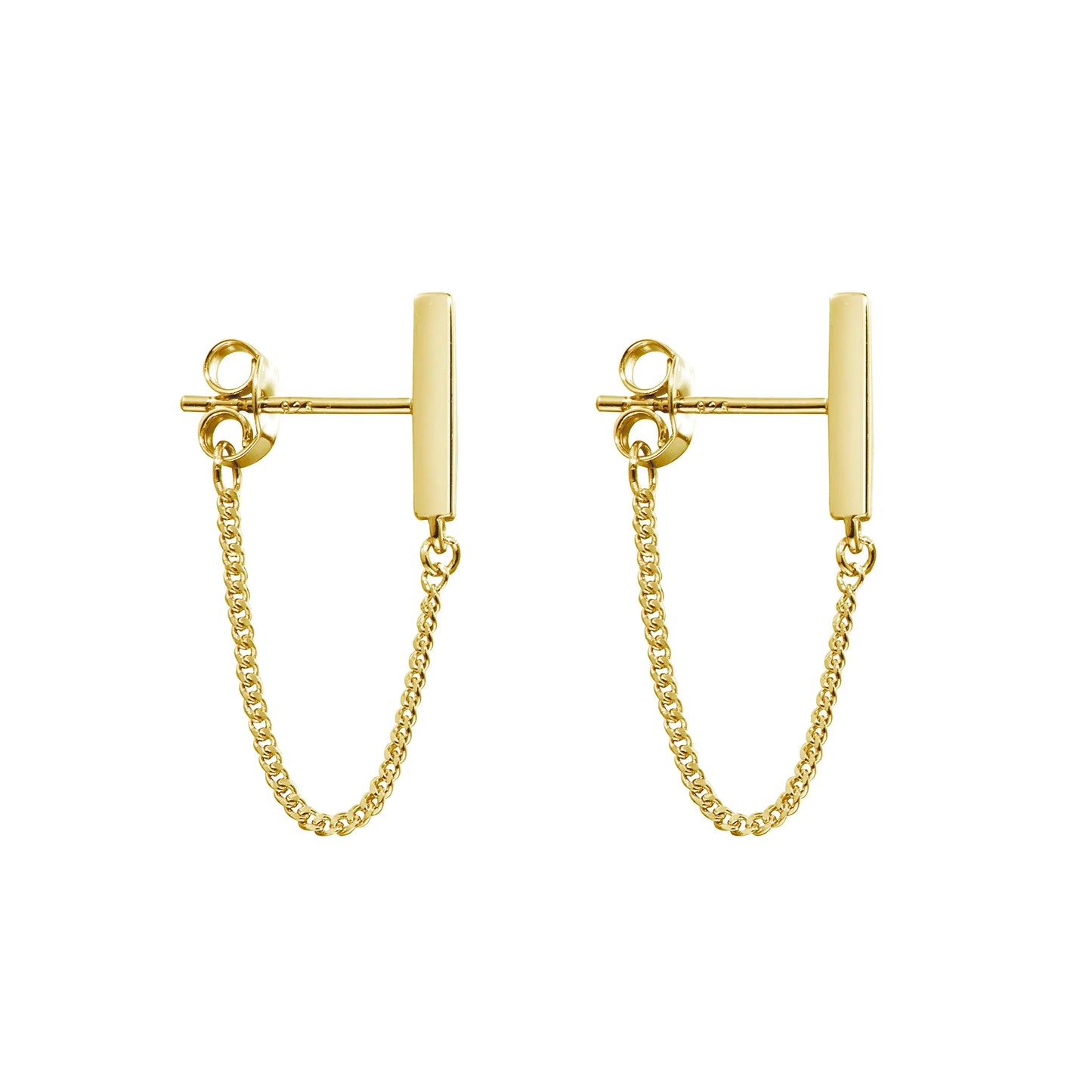 14K Gold Plated Dangle Stud Earring