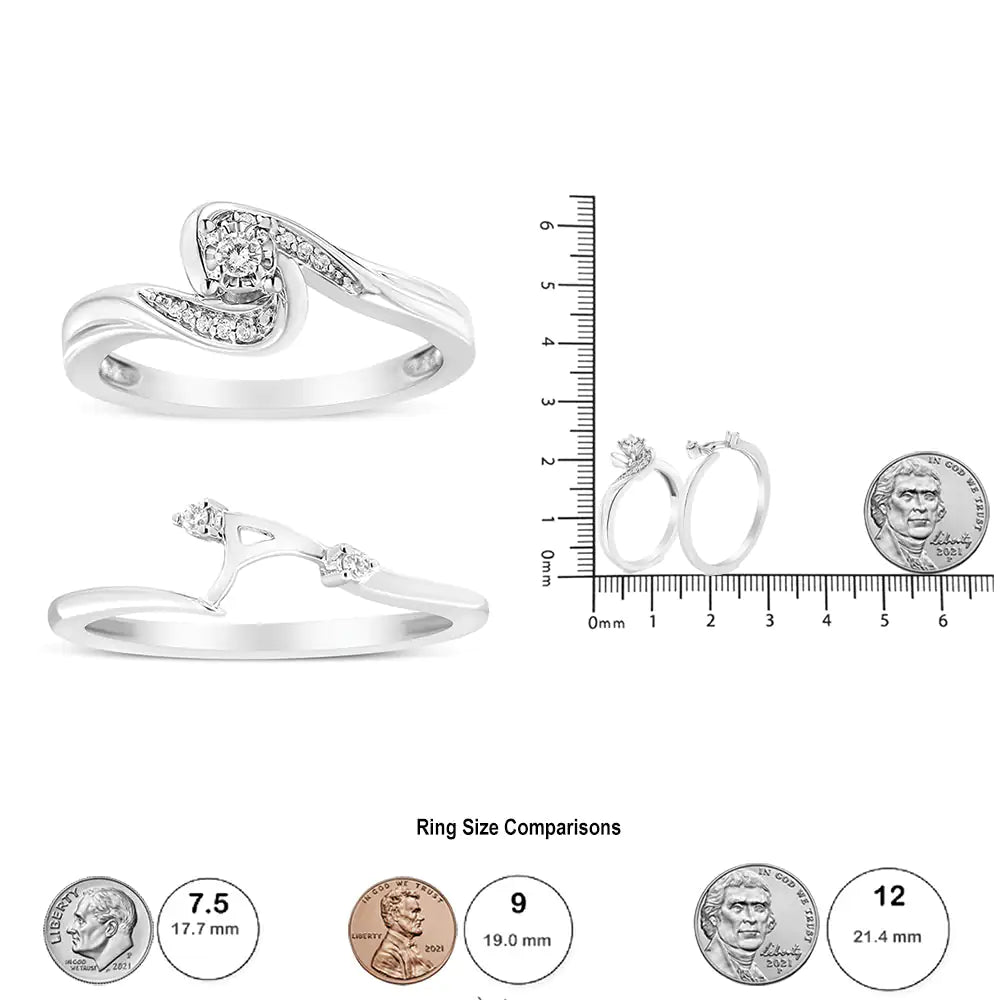 Sterling Silver Bridal Ring Set