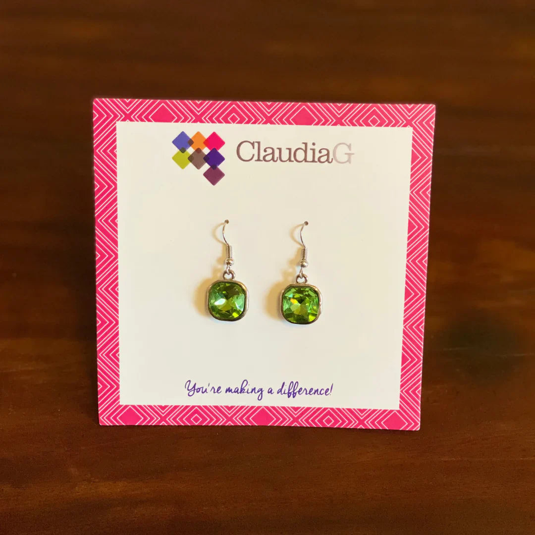 Crystal Cube Earrings