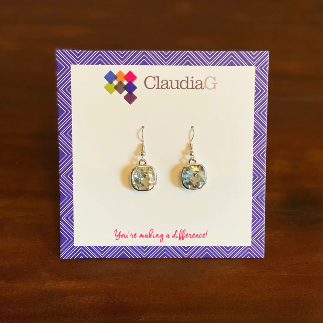 Crystal Cube Earrings