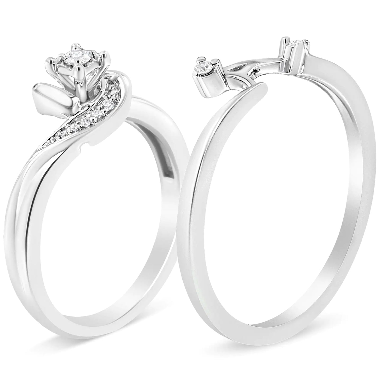 Sterling Silver Bridal Ring Set