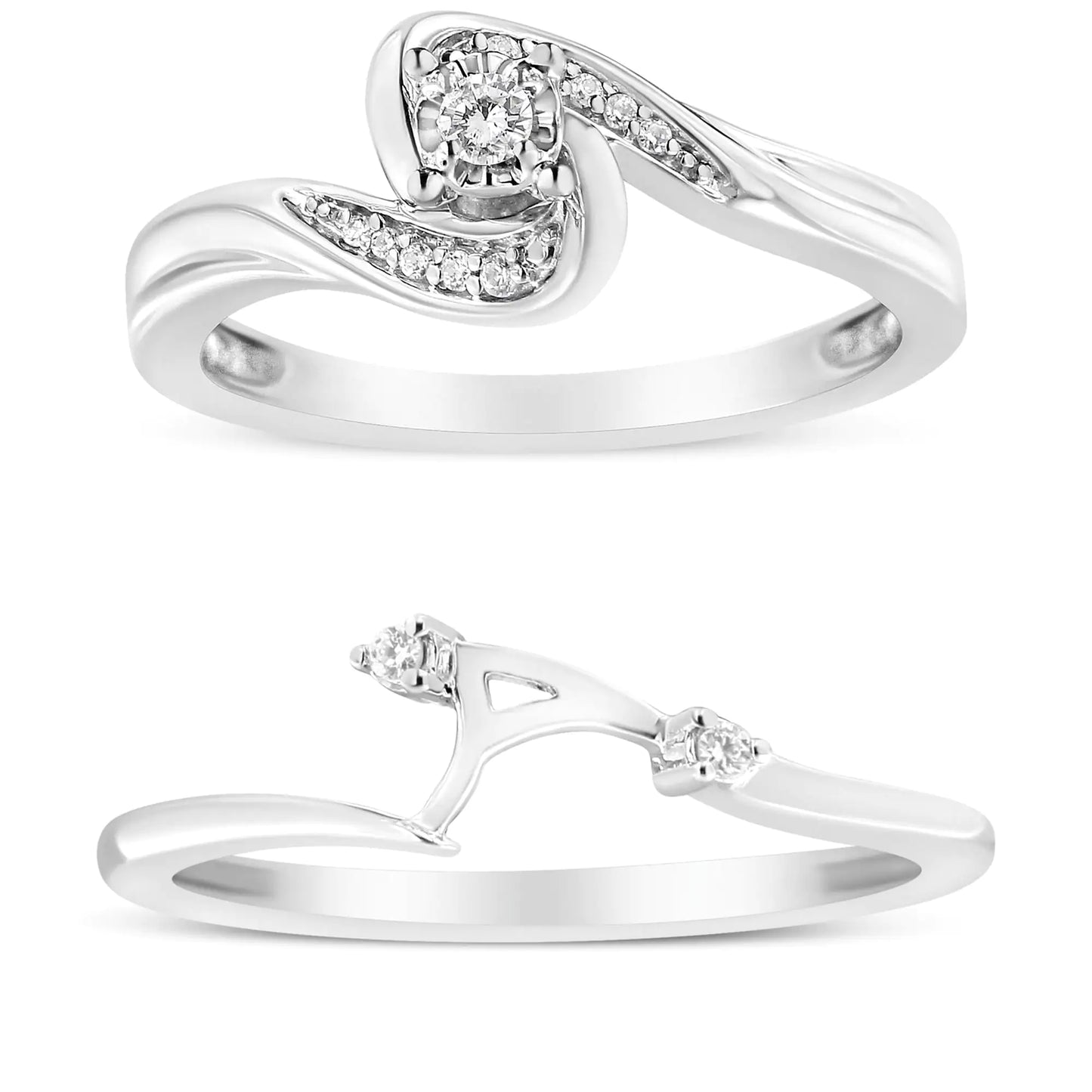 Sterling Silver Bridal Ring Set