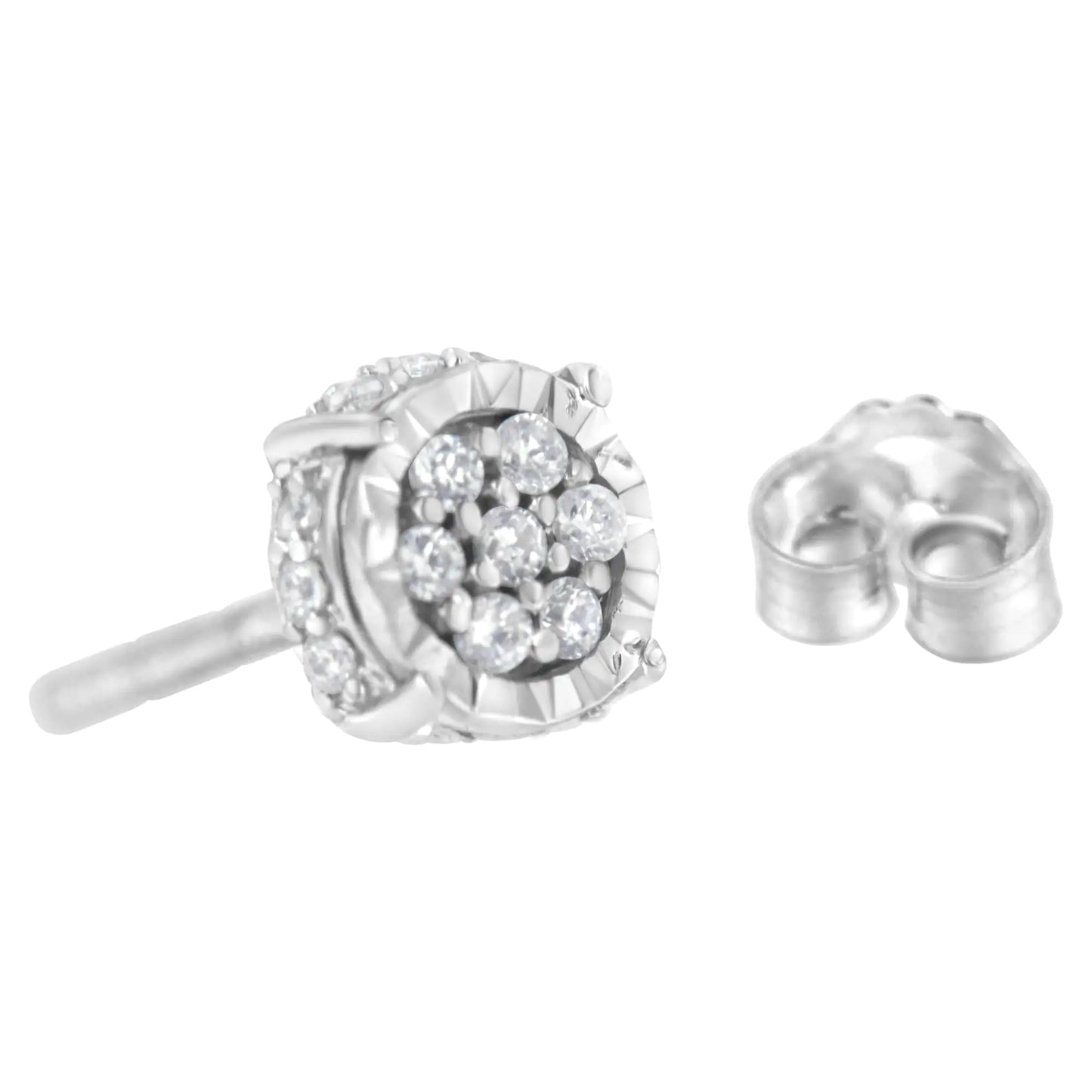 Sterling Silver Floral Stud Earring