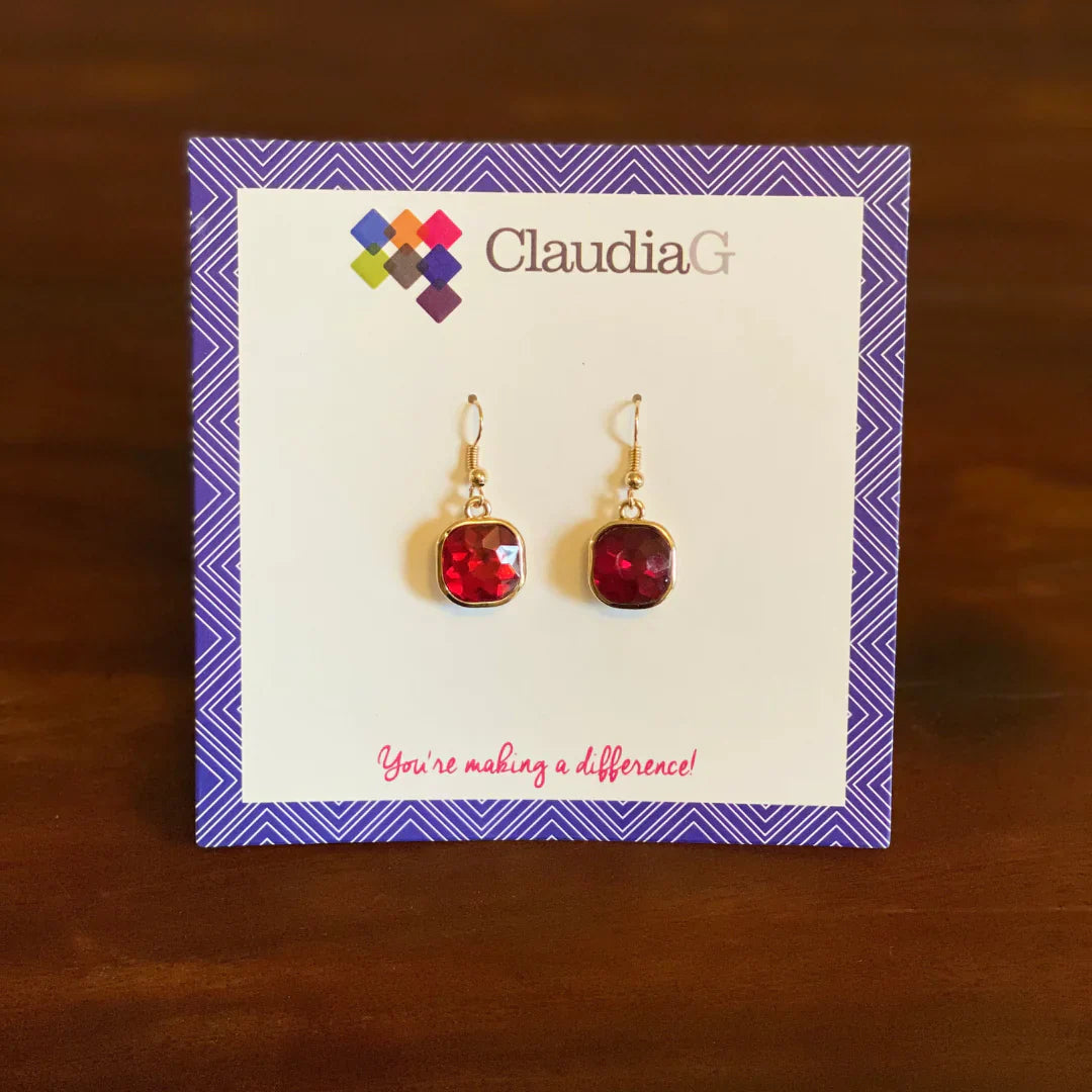 Crystal Cube Earrings
