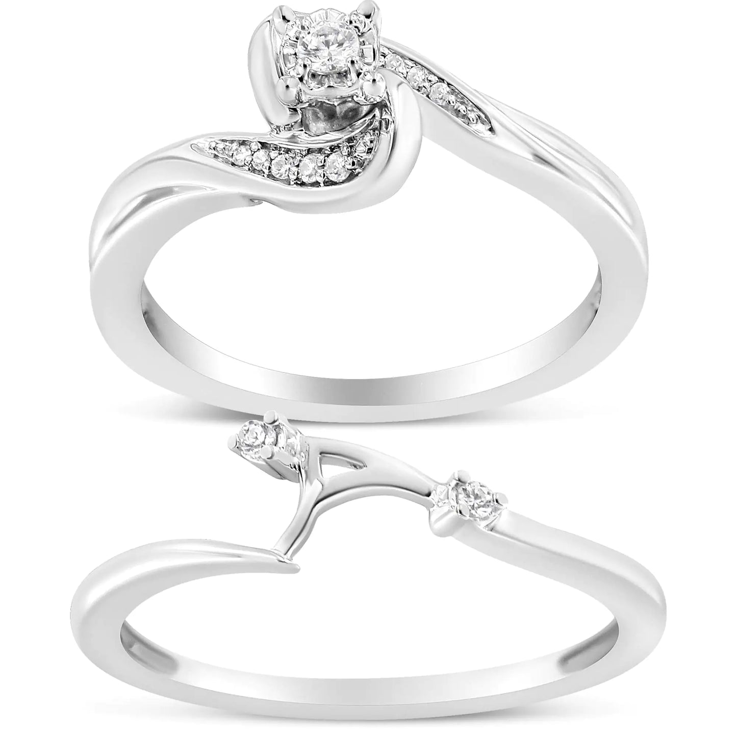 Sterling Silver Bridal Ring Set