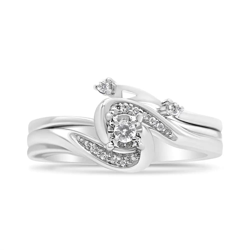 Sterling Silver Bridal Ring Set