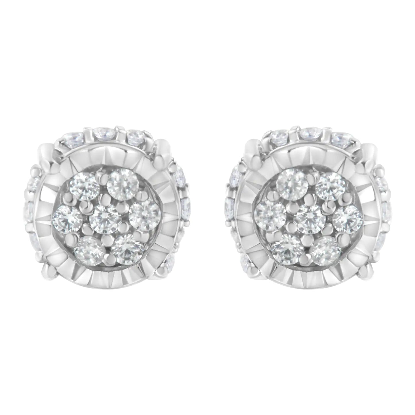 Sterling Silver Floral Stud Earring