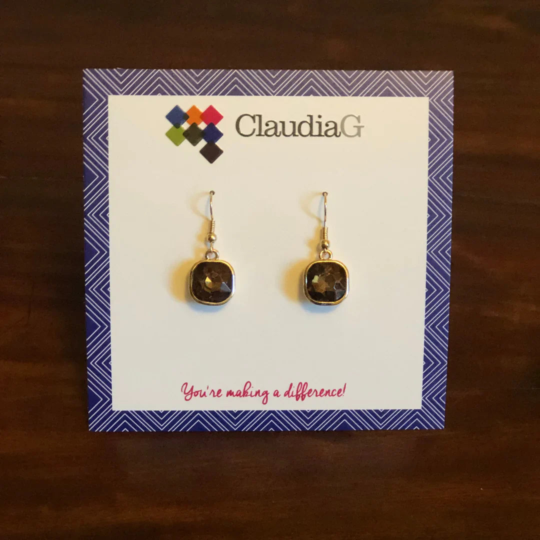 Crystal Cube Earrings