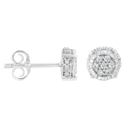 Sterling Silver Floral Stud Earring