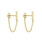 14K Gold Plated Dangle Stud Earring
