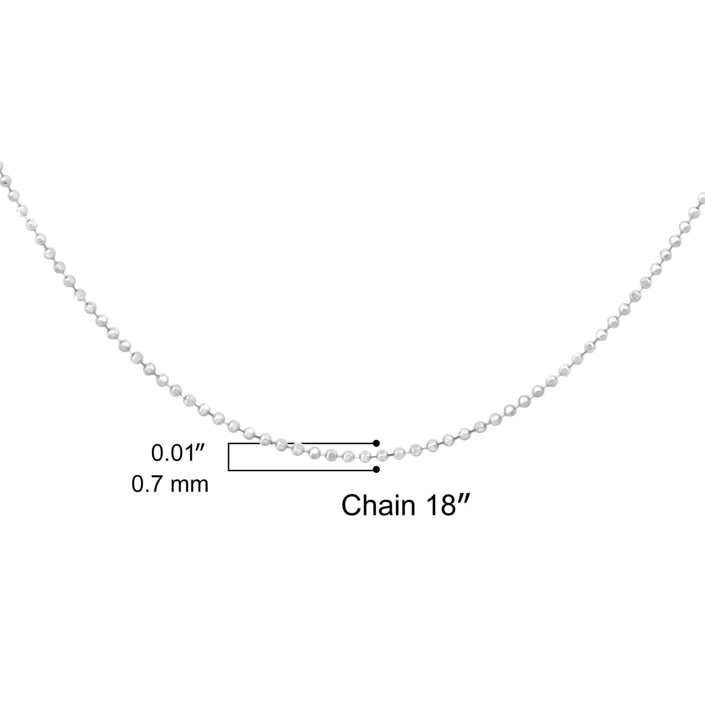 Sterling Silver Bead Chain Necklace