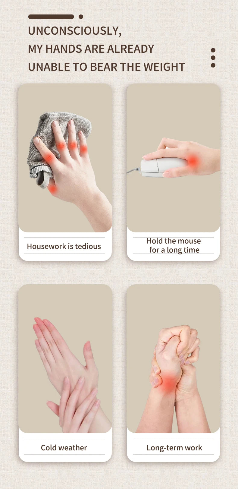 Hand massager - Instant Relief With Gentle Heat Therapy