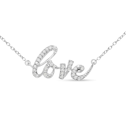 Sterling Silver Love Pendant Necklace