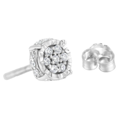 Sterling Silver Floral Stud Earring