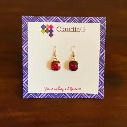 Crystal Cube Earrings