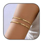 Yellow Gold Layered Arm Cuff Bracelet