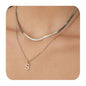 Sterling Silver Herringbone S Necklace