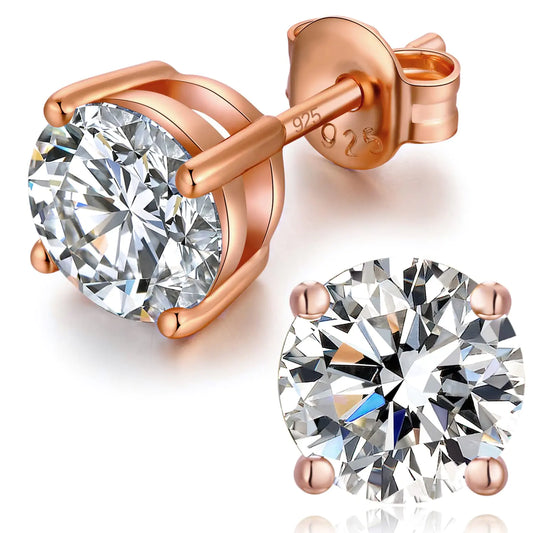 Rosegold Diamond Stud Earrings