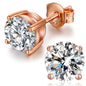 Rosegold Diamond Stud Earrings