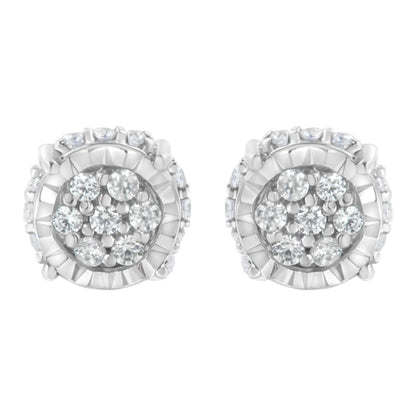 Sterling Silver Floral Stud Earring