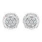 Sterling Silver Floral Stud Earring