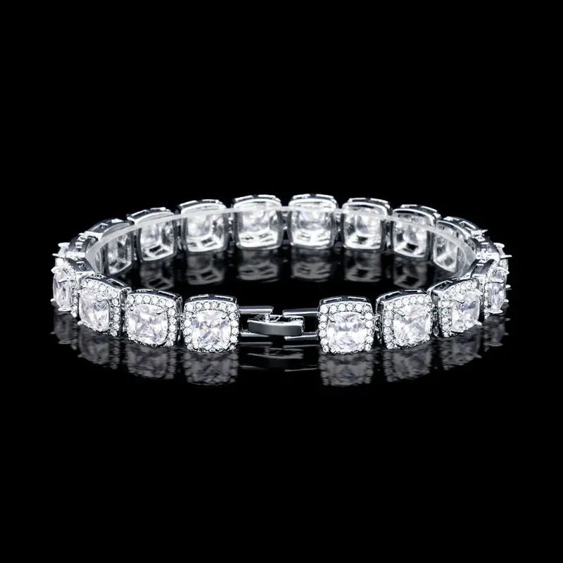 18K White Gold plated, sterling silver Bracelet